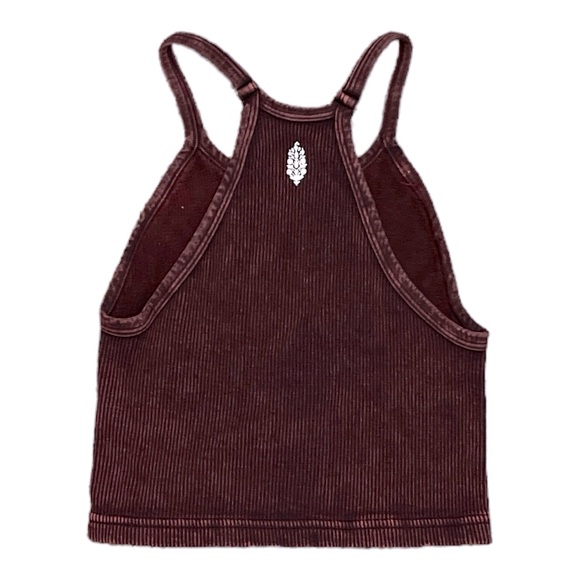 Free People Movement Happiness Runs Cocoa Crop Tank Top - Picture 5 of 7